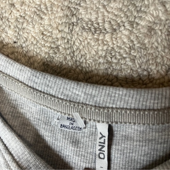 GREY Jersey Dress Midi Size Medium - Picture 5 of 6